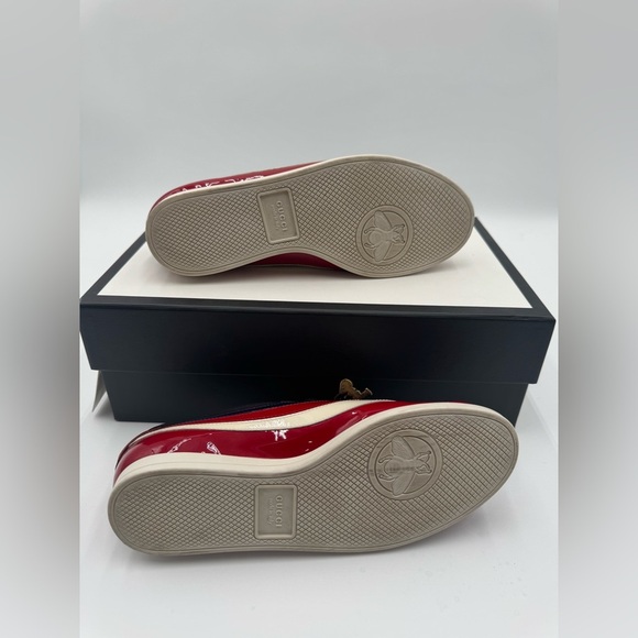 Gucci Falacer Patent Leather Sneakers in Red Size 35 - Picture 8 of 13
